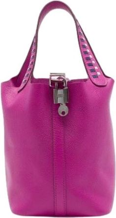 Herm&egrave;s Pre-owned Picotin Lock - Dames - Vintage Tas - Roze - ONE Size - Leer - Vintage