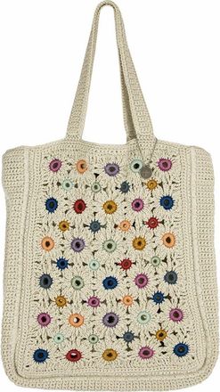 The Sak Lanie Market Tote Hand Crochet Bag in Natural Multi Flower at Nordstrom