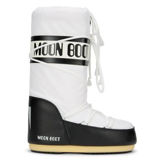 Moon Boot Moon Boot, Winter Boots, female, White, Size: 15 US Icon Nylon Boots
