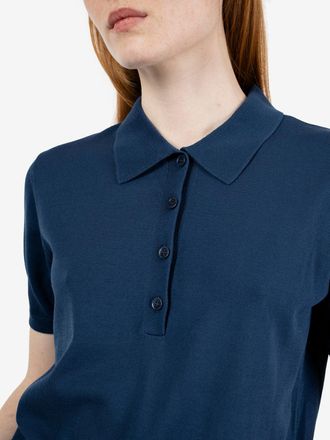 Patrizia Pepe Polo in maglia leggera lagoon blue