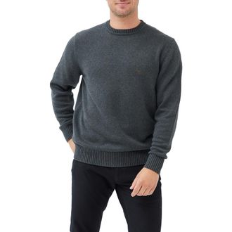 Rodd & Gunn Crewneck Cotton Sweater in Charcoal at Nordstrom, Size Xx-Large