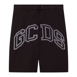 GCDS Gcds, Badmode, Heren, Zwart, S, Polyester, Essentials Lounge Zwemshorts