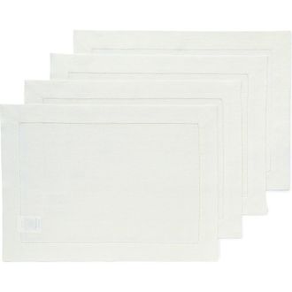 Solino Home Linen Placemats - Classic Hemstitch, 14 x 19 in Ivory at Nordstrom, Size Medium