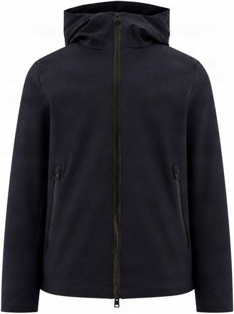 Woolrich Zip Front Hooded Casual Jacket With Structured Silhouette