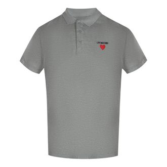 Love Moschino Herenpolo met korte mouwen (Grijs)