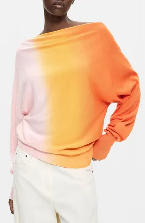 Desigual Gradient Effect Knit Sweater in Orange at Nordstrom, Size X-Large