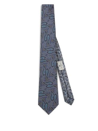 Etro paisley-pattern tie - Blue