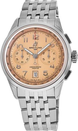 Breitling Premier B01 Chronograph 42 Copper Dial Stainless Steel Mens Watch AB0145331K1A1