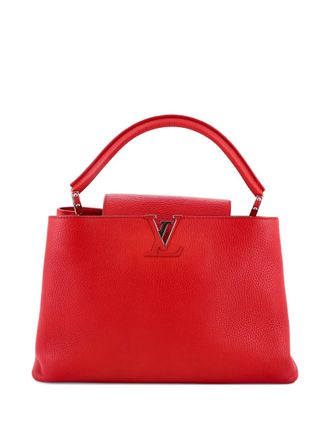 Louis Vuitton Capucines Bag Leather MM satchel - Rosso