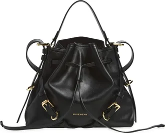 Givenchy Small Voyou Leather Bucket Bag in Black at Nordstrom