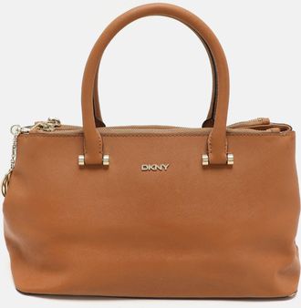 DKNY Dkny Brown Leather Bryant Park Satchel