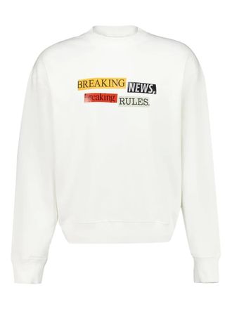 Palm Angels x LA Times Quote sweater met ronde hals - Wit