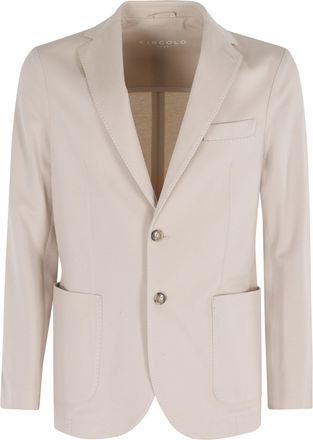 Circolo 1901 Sand Premium Patch Pocket Button Cuffs Cotton-Blend Blazer