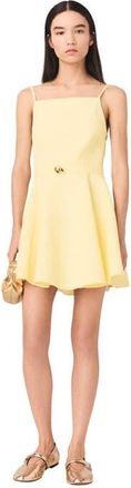 Maje Strappy flared dress in Pale Yellow at Nordstrom, Size 36 Eu