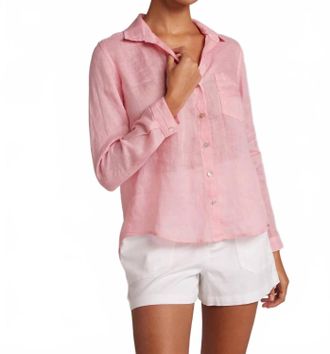 Bella Dahl Pocket Button Down Shirt In Blossom Pink