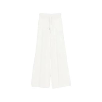 PANICALE Wide Trousers, female, White, Size: XL Knit Trousers