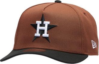 New Era Womens Houston Astros Astros 9FORTY A-Frame Cap - Adult White/Brown/Black