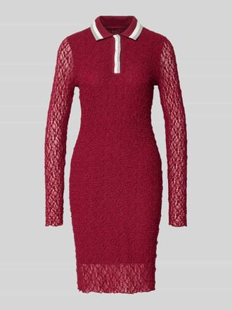 Marc Cain Slim Fit Kleid mit Polokragen in Kirsche, Gr&ouml;&szlig;e 34