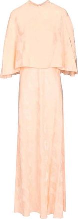 Forte_Forte Fluid Bouquet Jacquard Bias Dress With Cape
