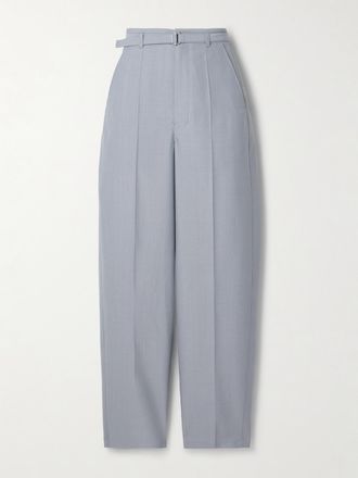 Christophe Lemaire Pantaloni A Gamba Dritta Con Cintura - Blu