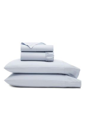 Boll & Branch Signature Hemmed Sheet Set in Hydrangea at Nordstrom, Size Queen