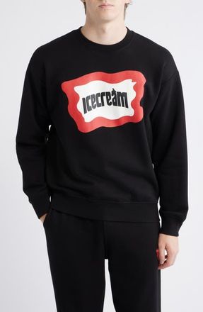 Icecream Cotton Graphic Sweatshirt in Black at Nordstrom, Size Xx-Large