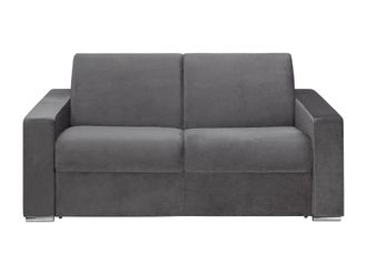 VENTE-UNIQUE.COM Sof&aacute; cama terciopelo 2 plazas gris antracita 174x223cm