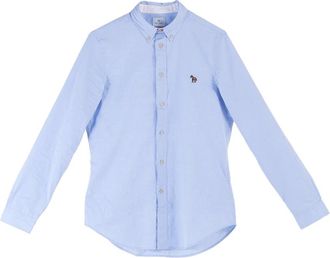 Paul Smith Camicia Zebra - Heren - Casual Overhemden - Blauw - 2XL - Katoen - Overhemden