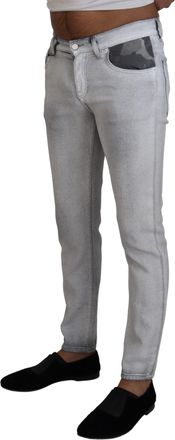 Dolce & Gabbana Gray Washed Skinny Men Denim Jeans Cotton Clothing