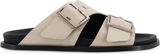 Alohas Alba Lage Leren Sandalen - Dames - Sandalen - Beige - 37 EU - Leer - Schoenen