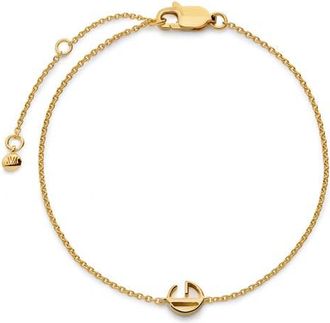 Monica Vinader Initial Chain Bracelet in 18K Gold Vermeil G at Nordstrom
