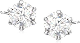 Ross-Simons Moissanite Stud Earrings in Sterling Silver