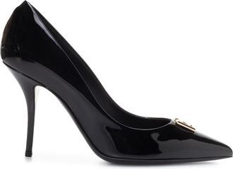 Dolce & Gabbana Patentleren pumps met DG-logo - Dames - Pumps - Zwart - 36 EU - Leer - Schoenen