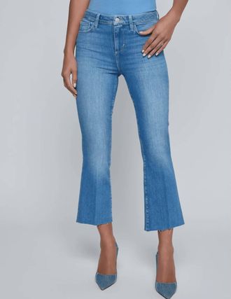 L'agence Kendra Crop Flare Jeans In Getty