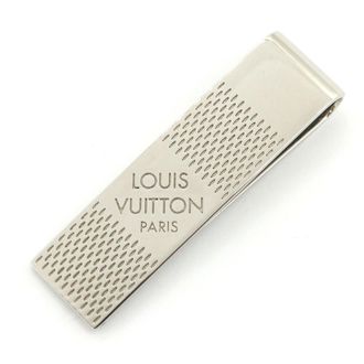 Louis Vuitton Silver Damier Canvas Metal Money Clip (Pre-Owned)