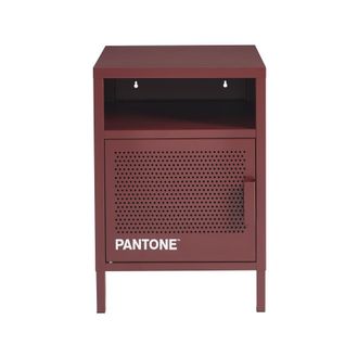 Pantone Mesita de noche metal burdeos 40 cm