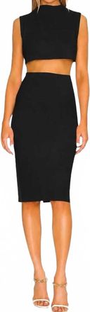 Mother of All Lilian Heart Dress Cutout Midi Dress In Black