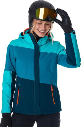 Killtec Killtec KSW 67 WMN Ski Jacket/Functional Jacket with Zip-Off Hood and Snow Guard Aqua Verde, 38, 41961-000