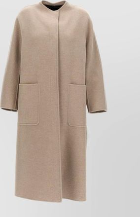 Max Mara longline patch pockets seam detailing coat