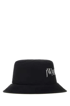 J.W.Anderson Unisex Black Nylon Blend Bucket Hat Cappelli E Fasce Per Capelli