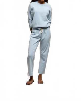 perfectwhitetee Jamaica Beach Fleece Capri Pants In Powder Blue