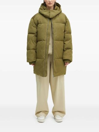 PANGAIA hooded puffer jacket - unisex - Polylactic Acid (PLA)/Cellulose/Recycled Polyamide/Recycled Polyamide - M - Green