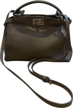 Fendi Fendi Beige Leather Peekaboo Mini (Authentic Pre-Loved)