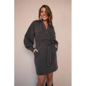 Freebird by Steven blazerjurk korte jurk grijs