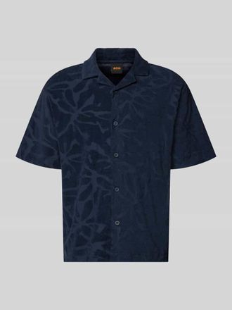 Boss Orange by Hugo Boss BOSS Orange Regular Fit Freizeithemd aus Baumwoll-Mix Modell WE_FLOWER in Marine, Gr&ouml;&szlig;e XXXL