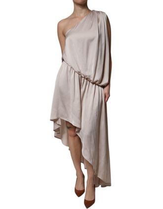 Christian Pellizzari One Shoulder Asymmetric Drape Womens Dress (Pre-Owned)