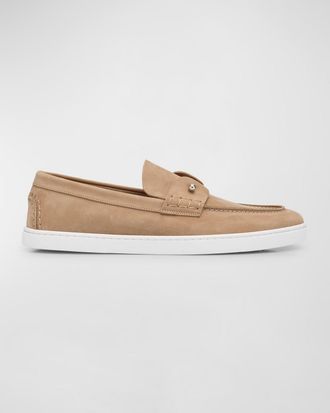 Christian Louboutin Men & apos;s Chambeliboat Nubuck Boat Shoes