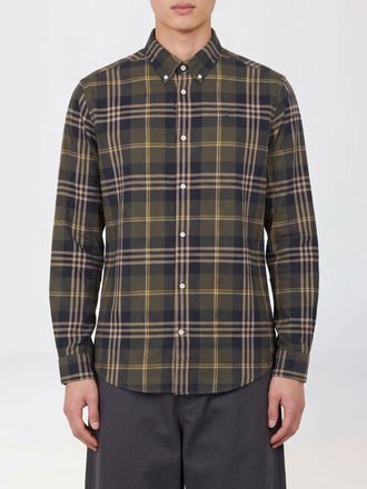 Barbour Camicia a maniche lunghe in cotone con motivo tartan e collo button-down