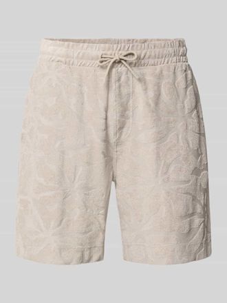 Boss Orange by Hugo Boss BOSS Orange Regular Fit Sweatshorts aus Baumwoll-Mix Modell SE_FLOWER in Sand, Gr&ouml;&szlig;e XXXL