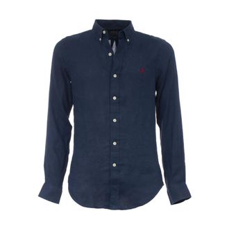 Polo Ralph Lauren Casual Overhemd - Heren - Casual Overhemden - Blauw - XL - Linnen - Overhemden